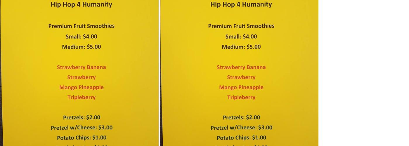 Orange Julius Menu