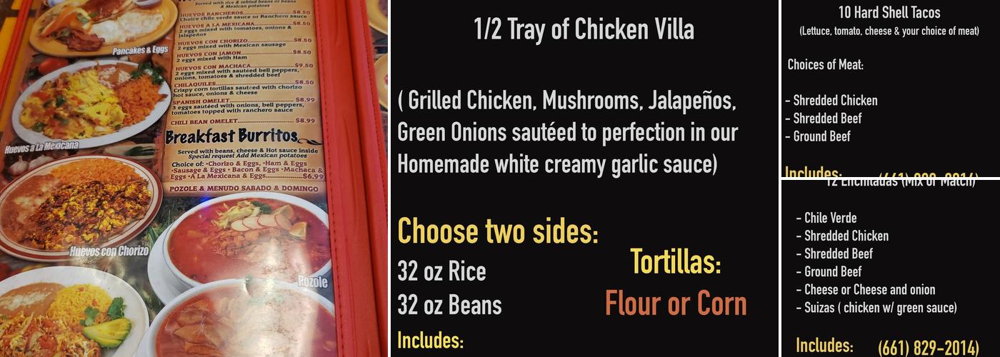 Tacos Las Salsas Menu