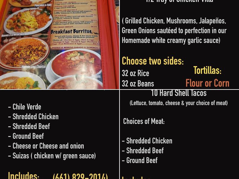 Tacos Las Salsas Menu