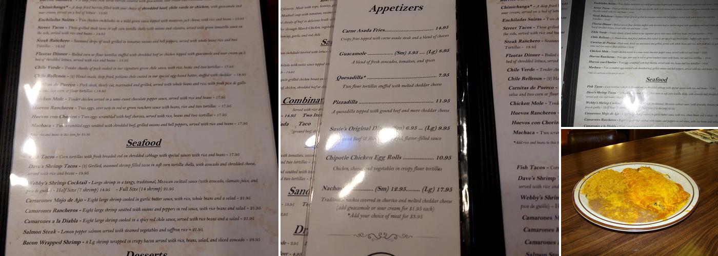 Casa Munoz Menu
