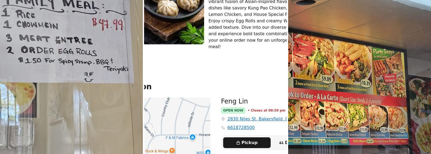 Feng Lin Menu