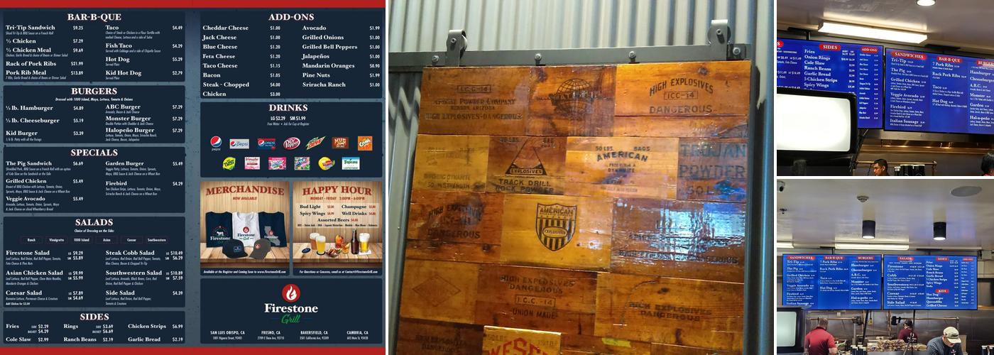 Firestone Grill Menu