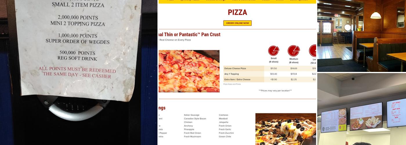 Rusty's Pizza Parlor Menu