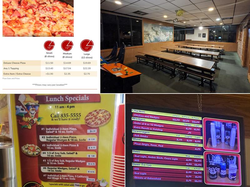 Rusty's Pizza Parlor Menu