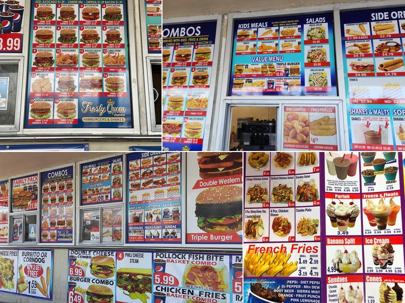 Frosty Queen Express Menu