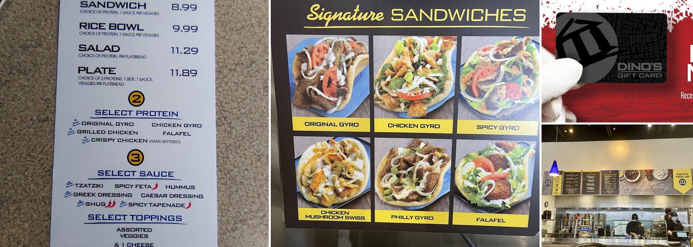 Dino's Gyros Menu