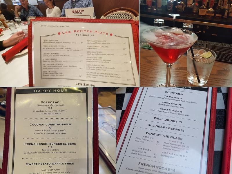 Salut Bar Americain Menu