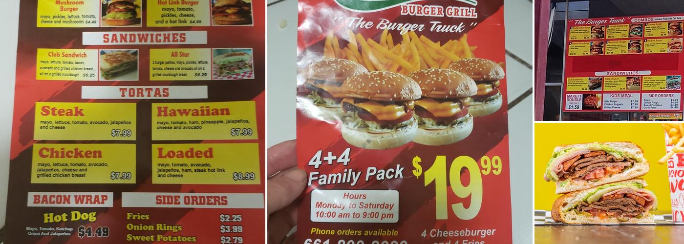 Banderas Burger Menu