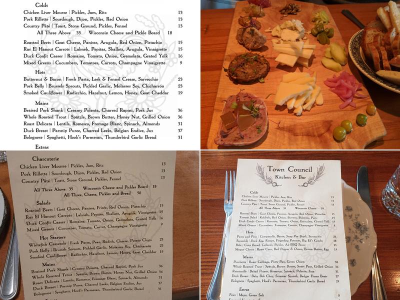 Town Council Kitchen & Bar Menu