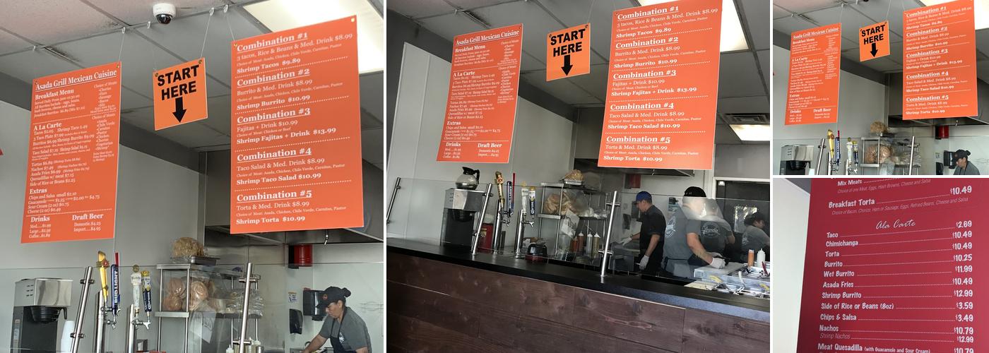 Asada Grill Menu