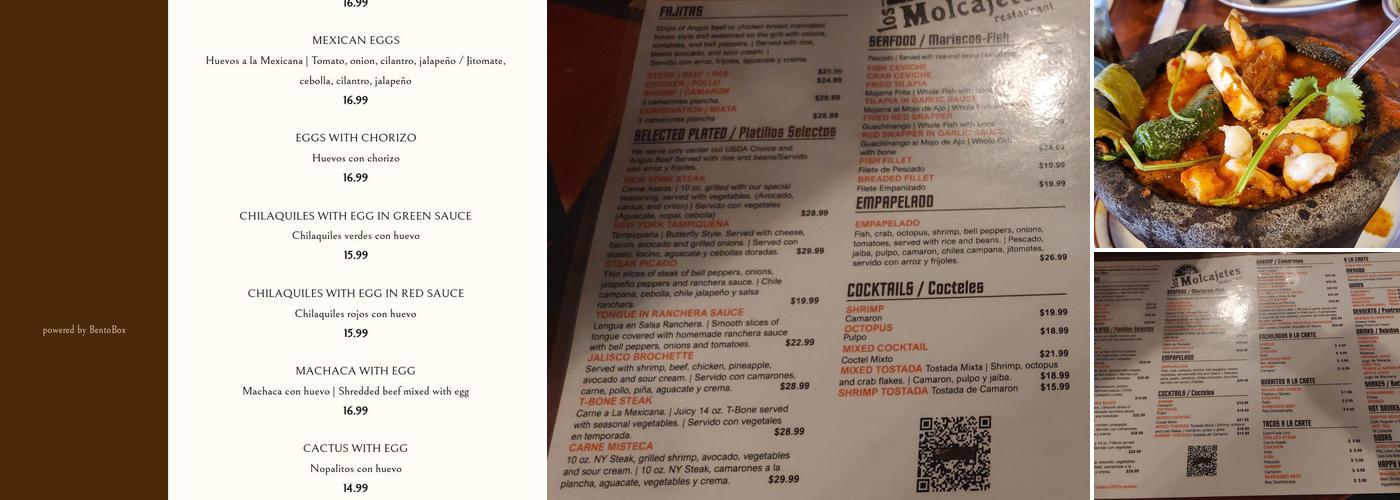 Los Molcajetes Menu