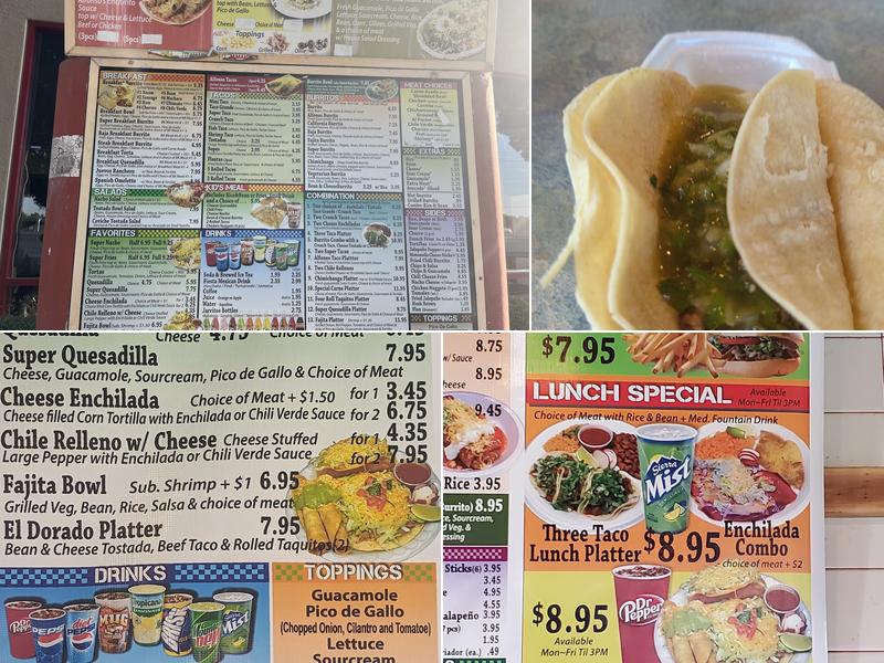 Alfonso's Taco Shop Menu
