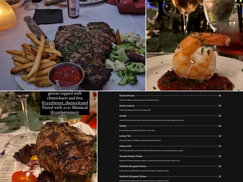 K C Steak House Menu