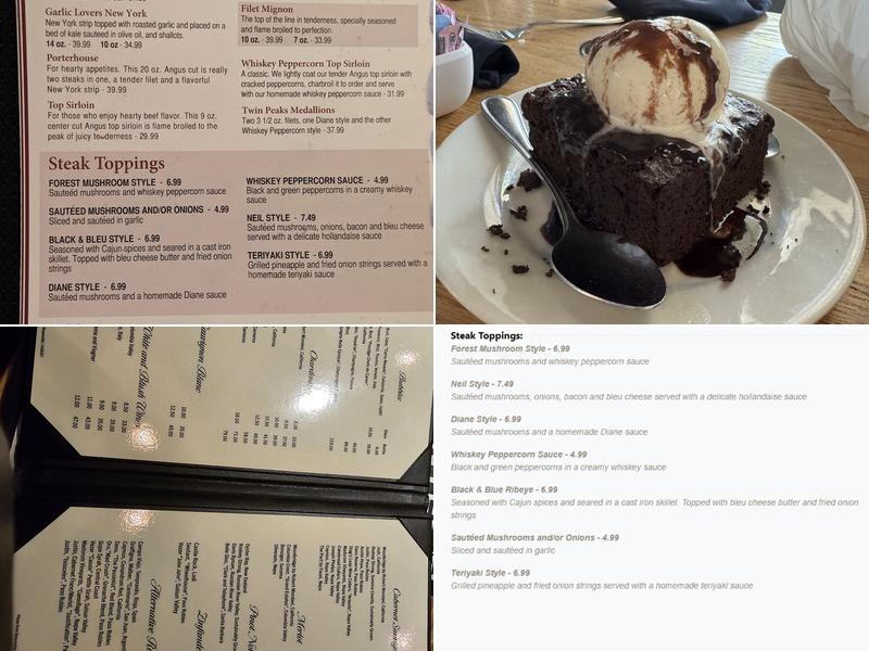 Hungry Hunter Steakhouse Menu