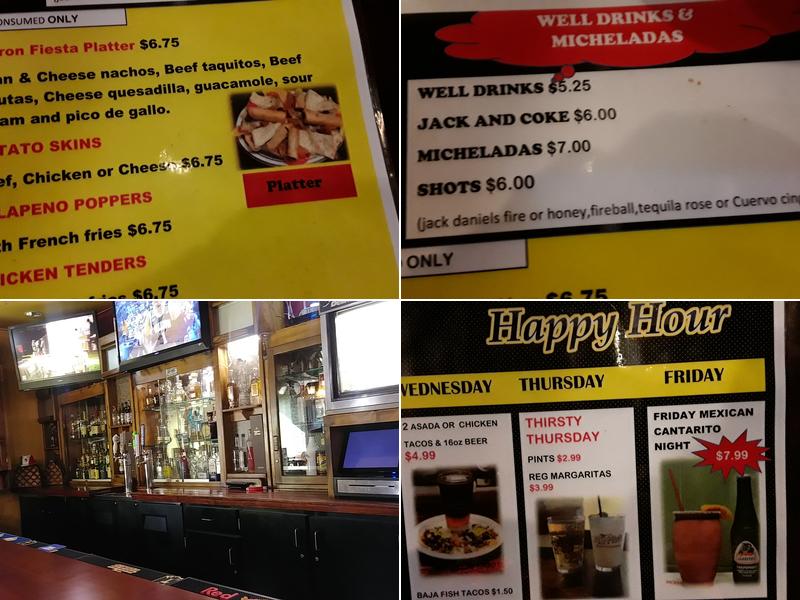 El Patron Bar and Grill Menu