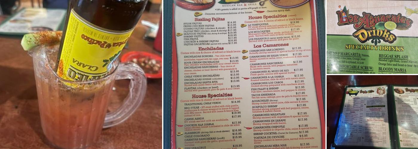 Los Aguacates Menu