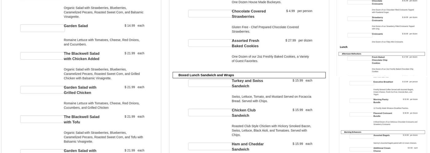 Rohr Café Menu
