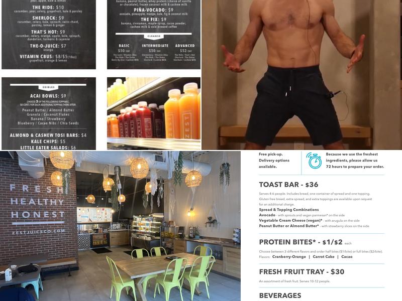 Zest Juice Co Menu