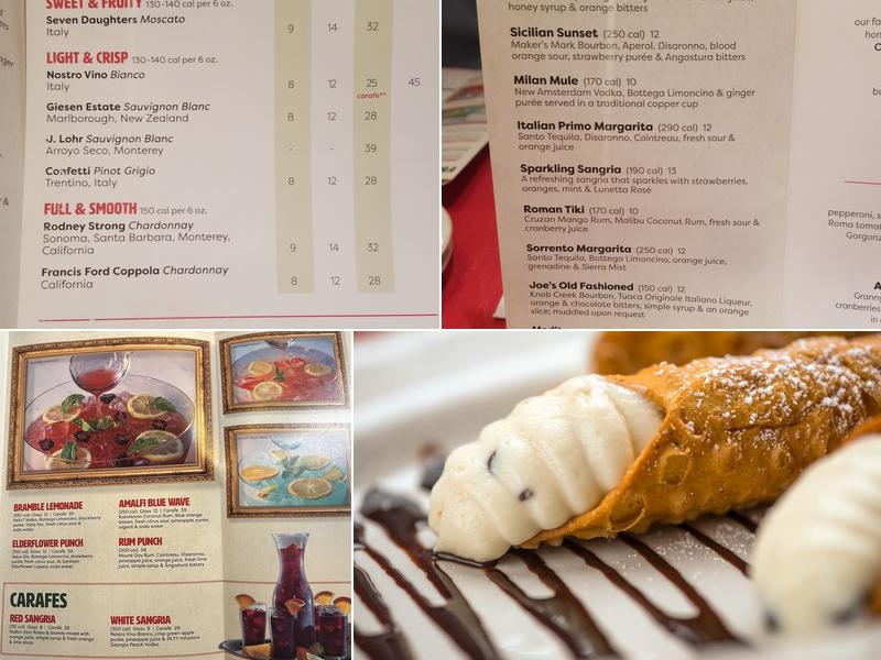 Buca di Beppo Italian Restaurant Menu