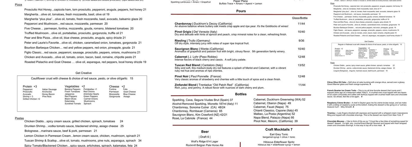 Figlio Menu