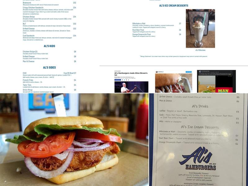 Al's Hamburger Menu