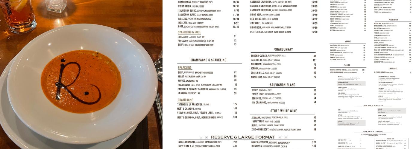 Republic Chophouse Menu