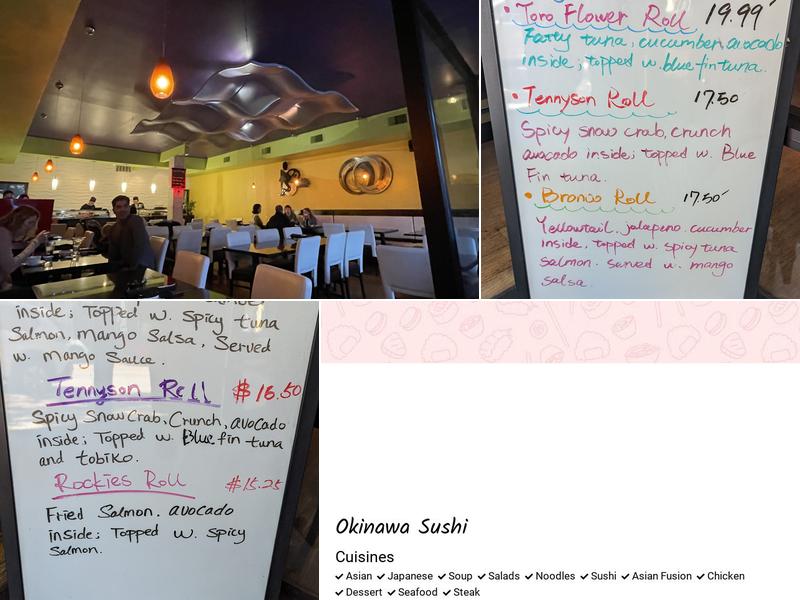 Okinawa Sushi Tennyson Menu