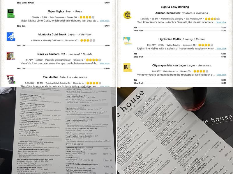Ale House Denver Menu