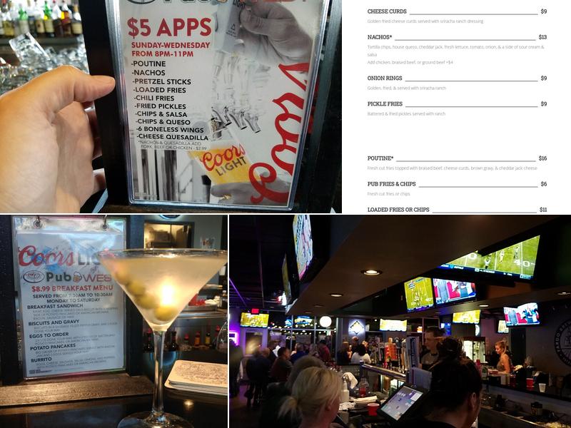 Pub West Menu