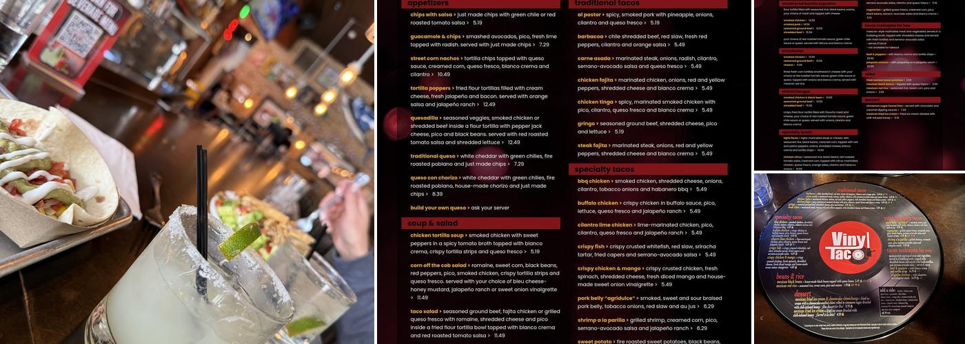 Vinyl Taco Menu