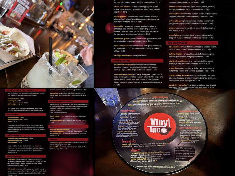 Vinyl Taco Menu
