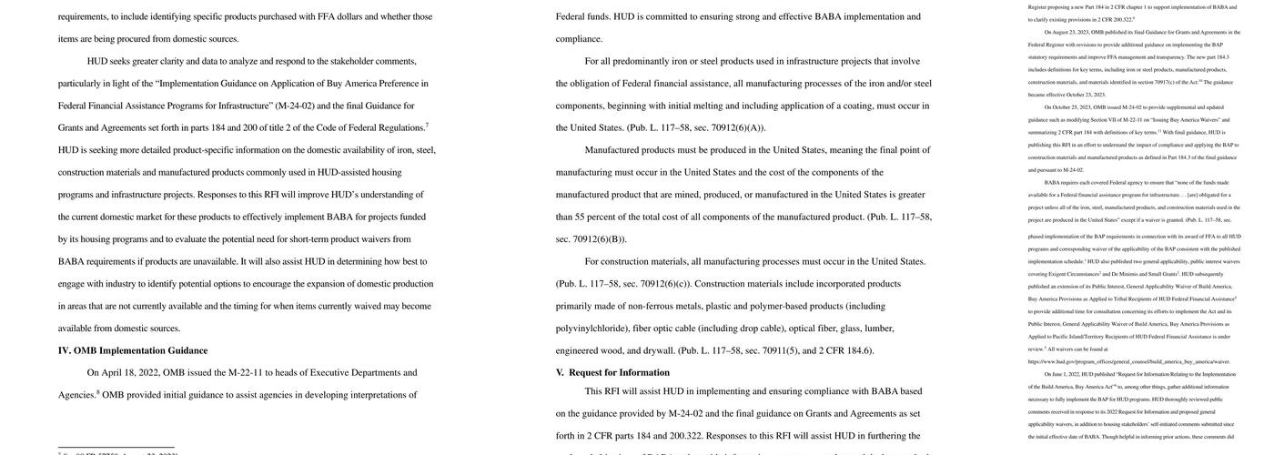 US Housing & Urban Development Department Menu
