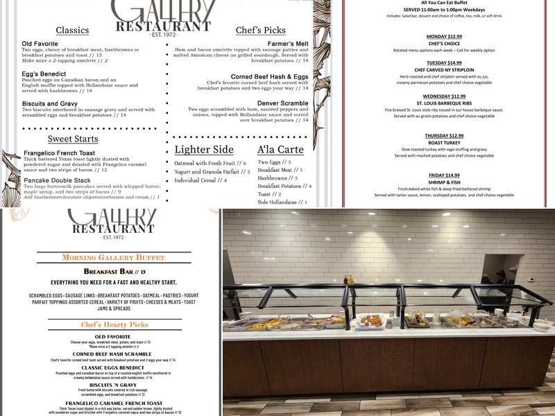 Gallery Restaurant Menu