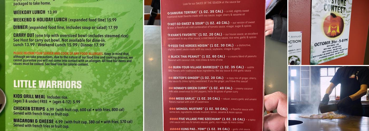 HuHot Mongolian Grill Menu