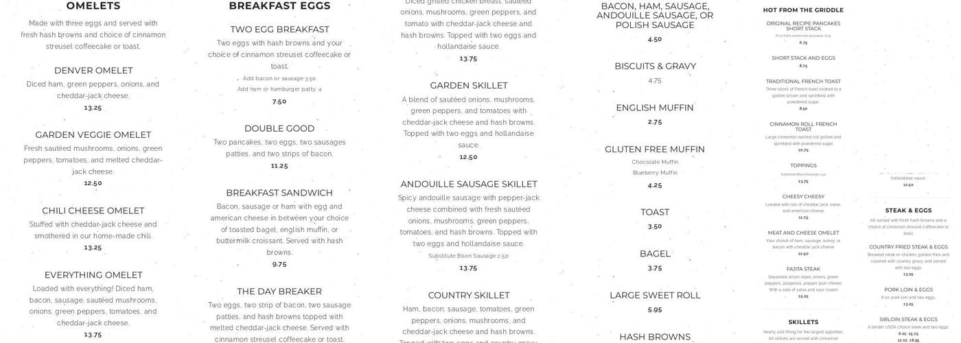 Randy's University Diner Menu