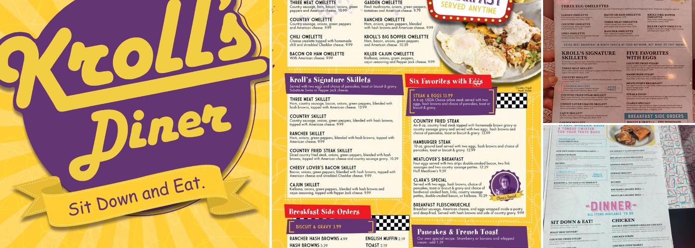 Kroll's Diner Menu