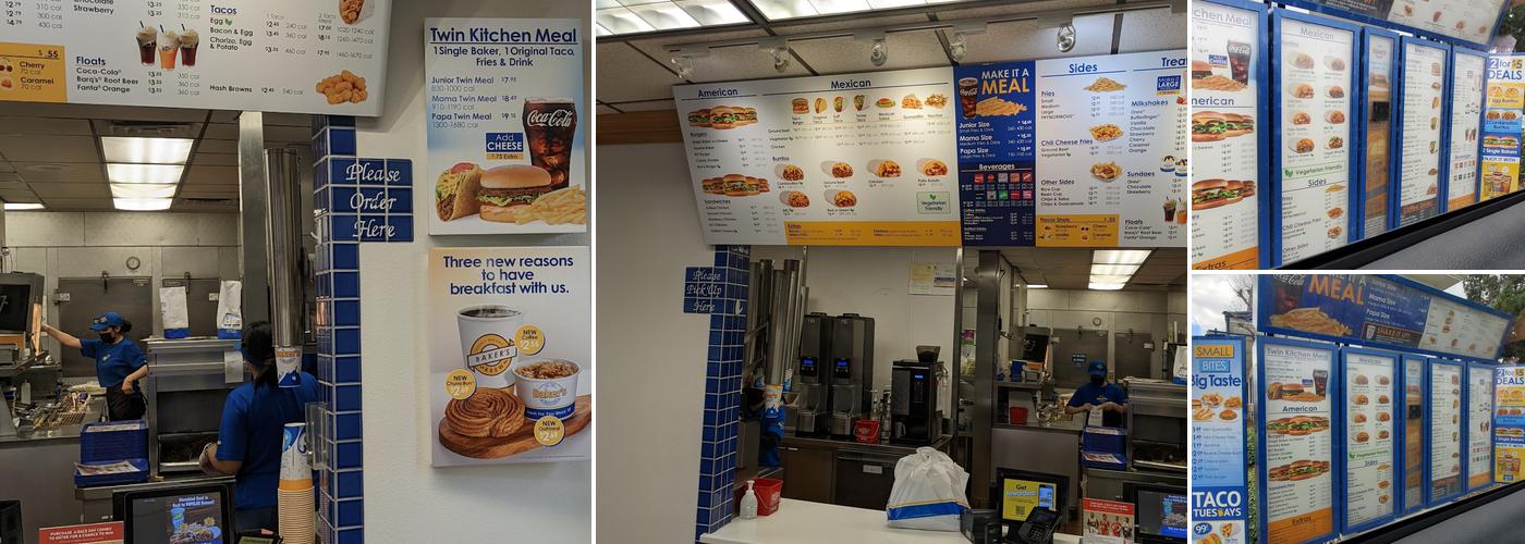 Baker's Drive-Thru Menu