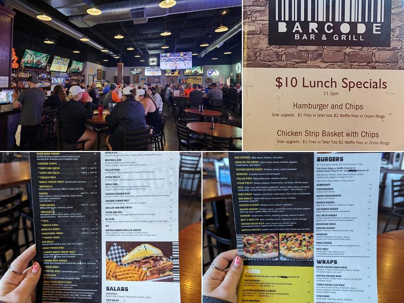 Barcode Bar & Grill Menu