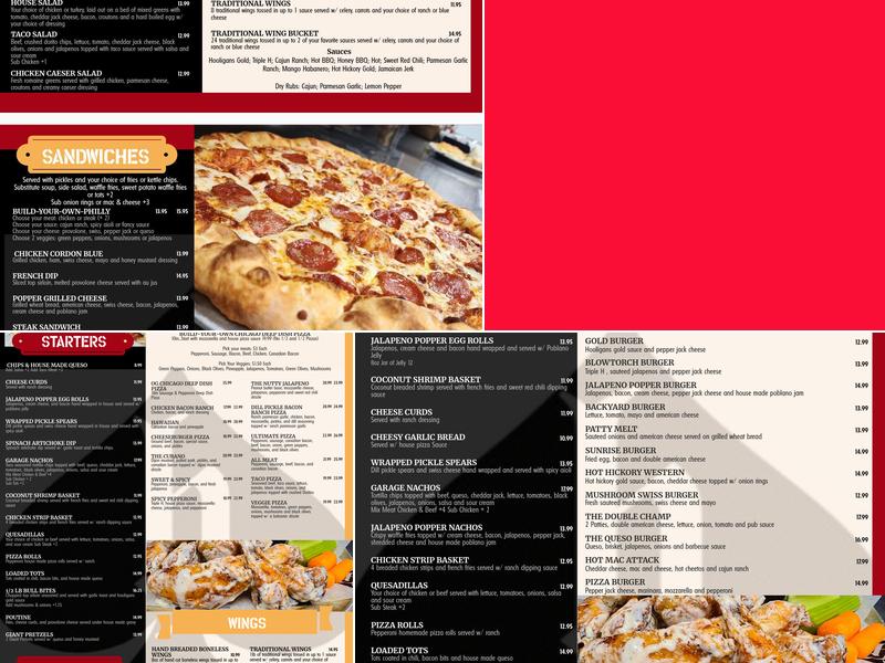 Hooligans Menu