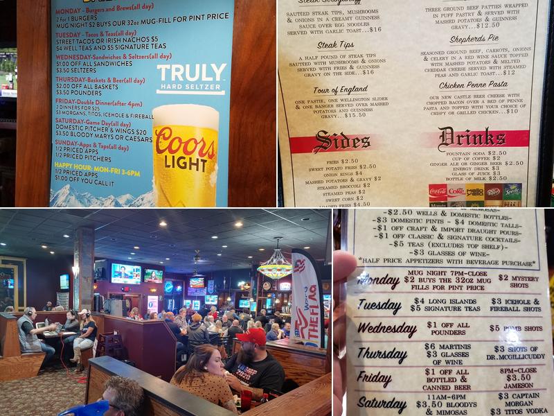 Three Lyons Pub Menu