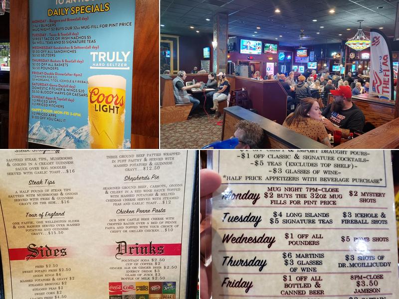 Three Lyons Pub Menu