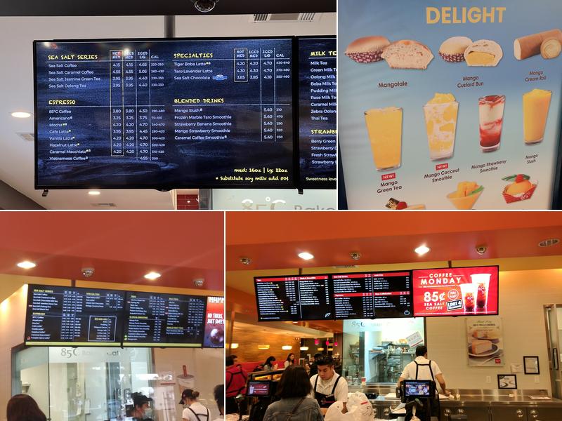 85°C Bakery Cafe - Chino Hills Menu