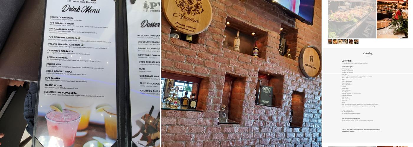 PV'S Fresh Grill and Tequila - Victorville, CA Menu