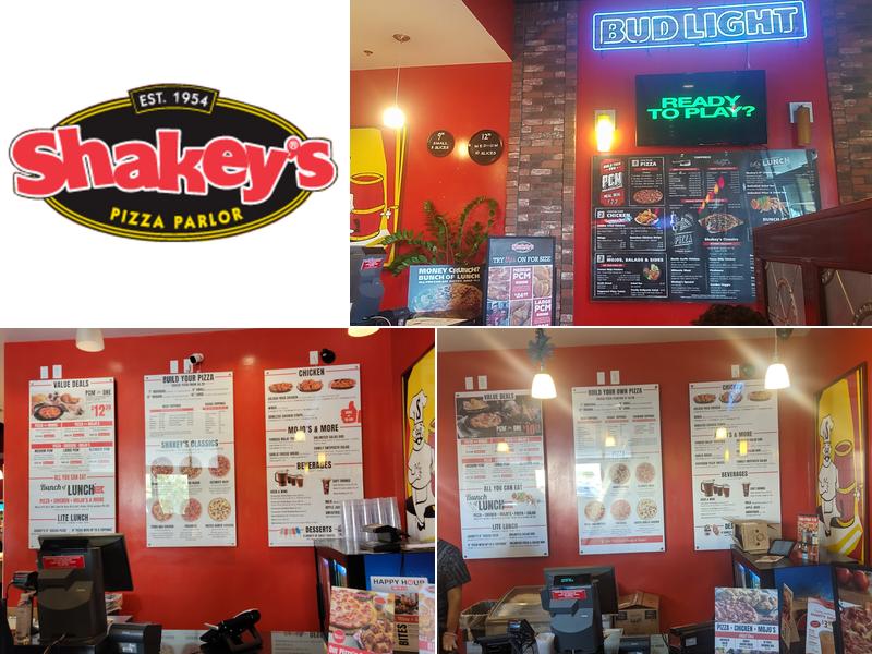 Shakey's Pizza Parlor Menu