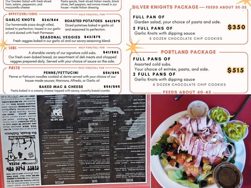 Cross Eyed Cow Pizza Menu