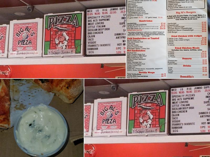 Big Al's Pizza Menu