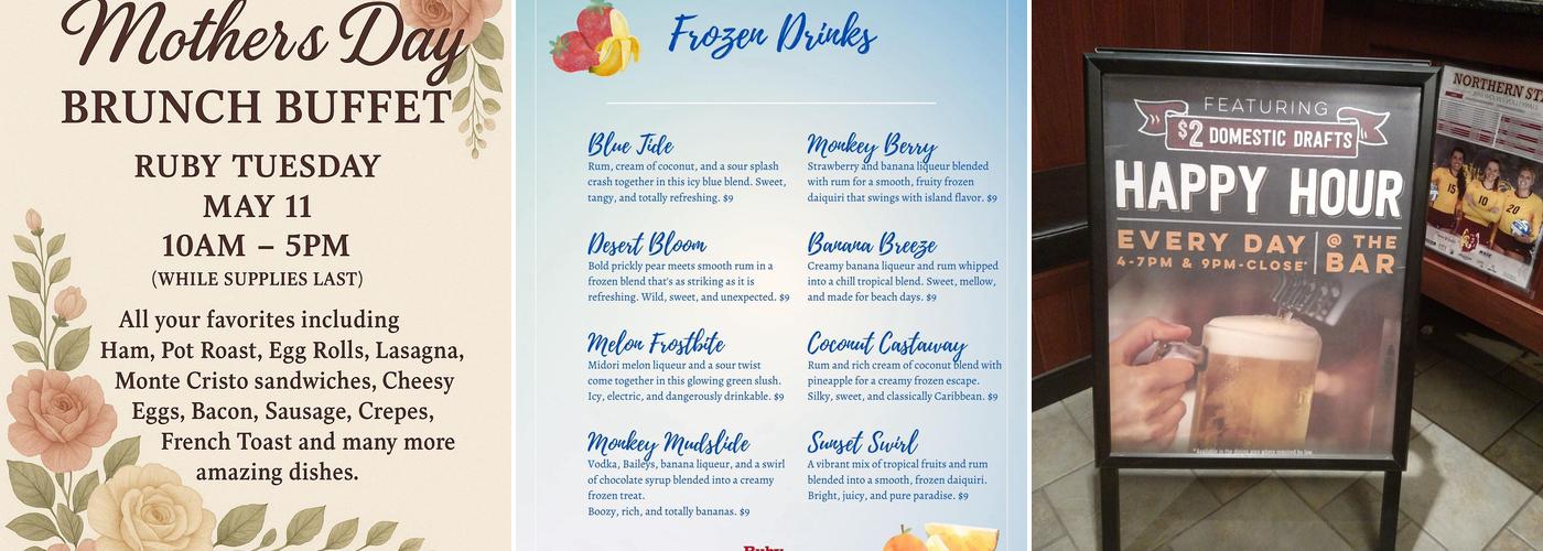 Ruby Tuesday Menu