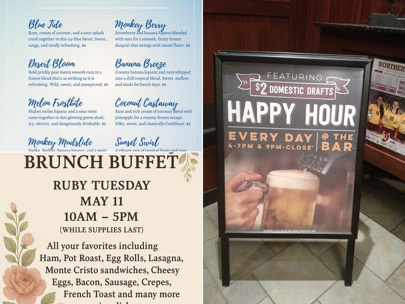 Ruby Tuesday Menu