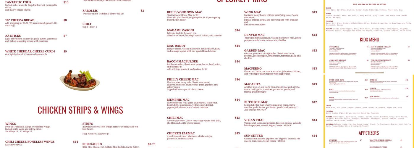 ZaRonis Menu