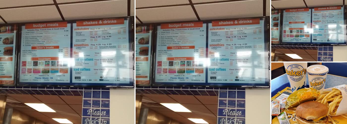 Baker's Drive-Thru Menu